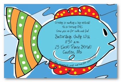 Fish Personalized Party Invitations