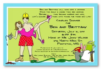 Honey Do Couple with Gardening Tools Personalized Party Invitations