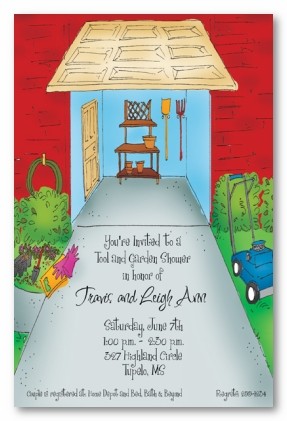 Garage and Garden Personalized Party Invitations