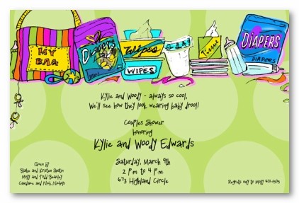 Diaper Days Personalized Party Invitations