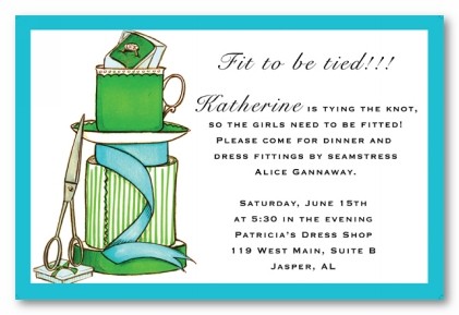 Turquoise Ring and Teacup Party Invitations