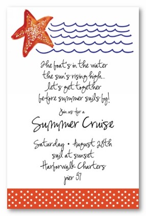 By The Sea Personalized Party Invitations