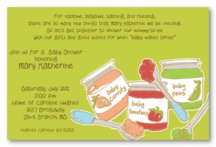 Baby Food Jars Personalized Party Invitations