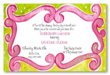 Whimsy Border Personalized Party Invitations