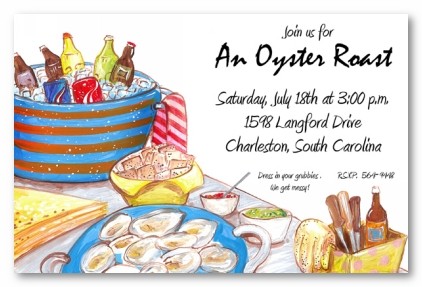 Oyster Roast Personalized Party Invitations