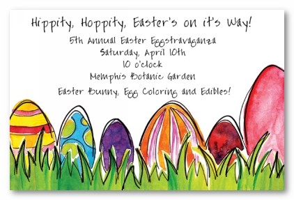 Easter Eggs Personalized Party Invitations