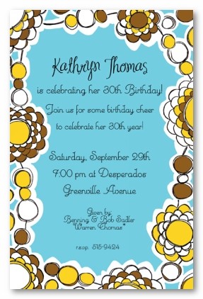 Marigold Border Personalized Party Invitations