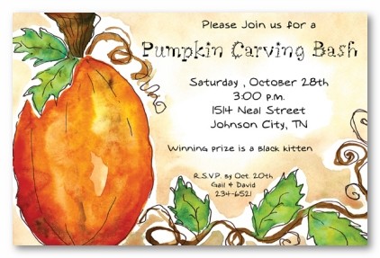 O' Great Pumpkin Personalized Party Invitations