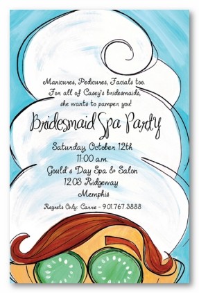 Spa Girl Personalized Party Invitations