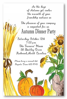 Fall Festival Personalized Party Invitations