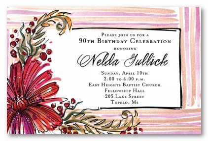 Bright Flower Personalized Party Invitations