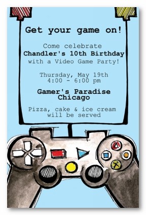 Playstation Personalized Party Invitations