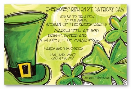 Luck Of the Irish Personalized Party Invitations