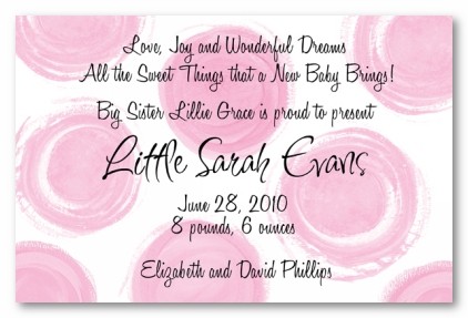 Pink Dots Personalized Party Invitations