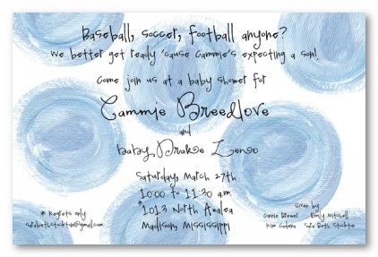 Blue Dots Personalized Party Invitations