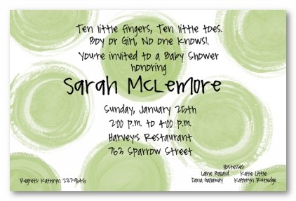 Green Dots Personalized Party Invitations