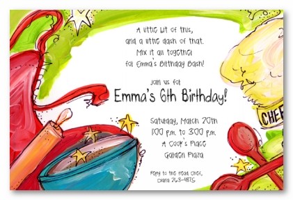 Chef Party Personalized Party Invitations