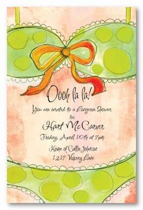 Lingerie Personalized Party Invitations