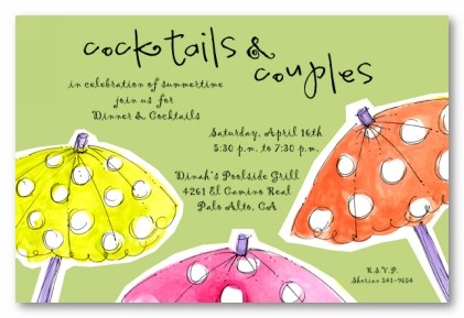 Umbrellas Personalized Party Invitations