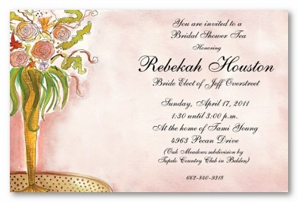 Fancy Floral Personalized Party Invitations