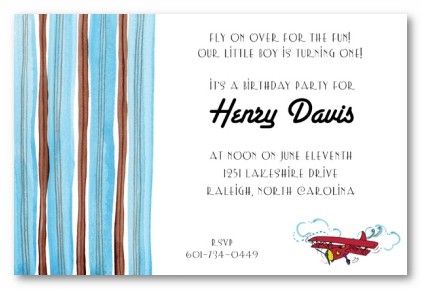 Airplanes Personalized Party Invitations