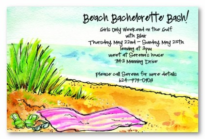 At the Beach Personalized Party Invitations