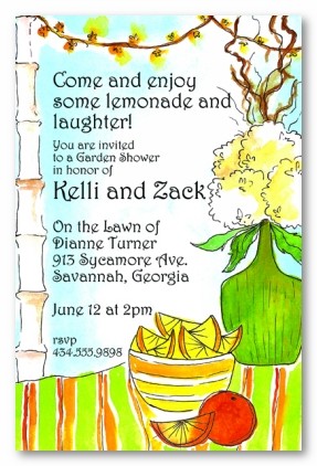 Lemon Luau Personalized Party Invitations