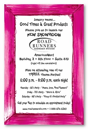 Pink Wood Border Personalized Party Invitations