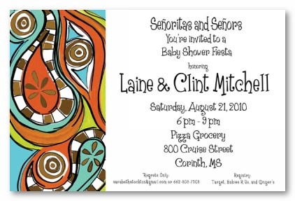 Fall Paisley Personalized Party Invitations