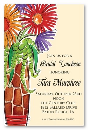 Safari Floral Personalized Party Invitations