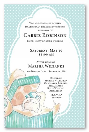 Tiffany Ring Personalized Party Invitations