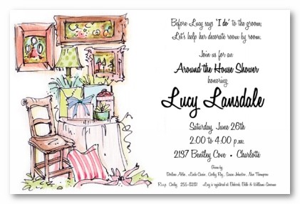Room Setting Personalized Party Invitations