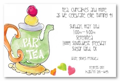Par-tea Personalized Party Invitations