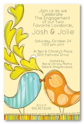 Love Birds Personalized Party Invitations