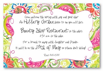 Garden Pattern Personalized Party Invitations