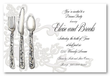 Flatware Personalized Party Invitations