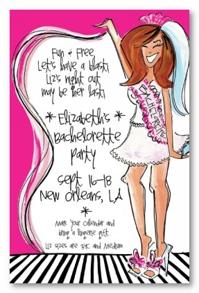 Bachelorette Bride Personalized Party Invitations