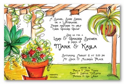 Outdoor Arbor Personalized Party Invitations