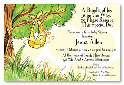 Baby Tree Top Personalized Party Invitations