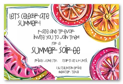 Fruit Personalized Party Invitations