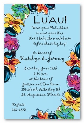 Lei Border Personalized Party Invitations