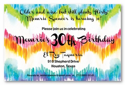 Rainbow Chevron Personalized Party Invitations