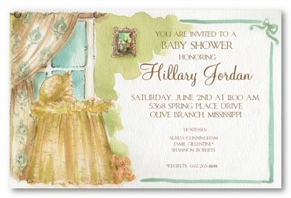 Baby Nursery Scene Personalized Party Invitations