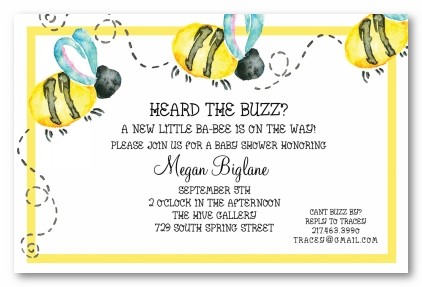 Three Bees Personalized Party Invitations