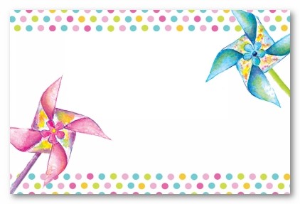 Pinwheels Personalized Party Invitations