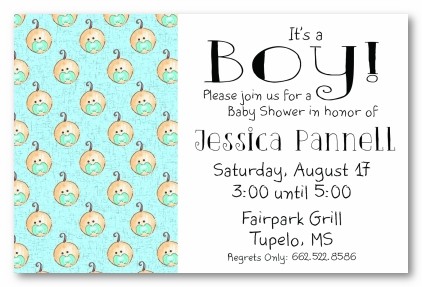 Baby Boy Dots Personalized Party Invitations