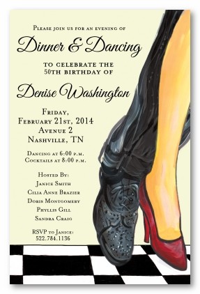 Tango Personalized Party Invitations