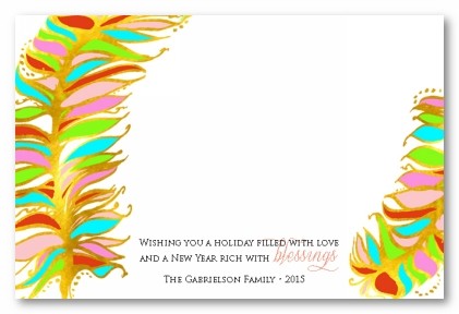 Golden Plume Personalized Party Invitations