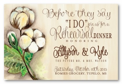 Cotton Pickin' Personalized Party Invitations