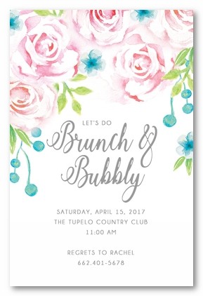 Spring Blooms Personalized Party Invitations